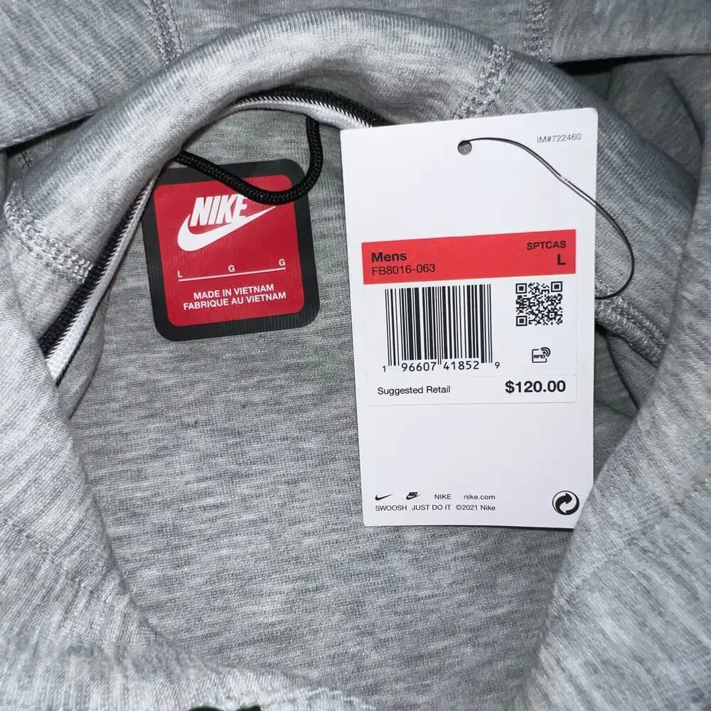Nike Tech Gray pullover hoodie sweatshirt LA Los Angeles size men's large NEW